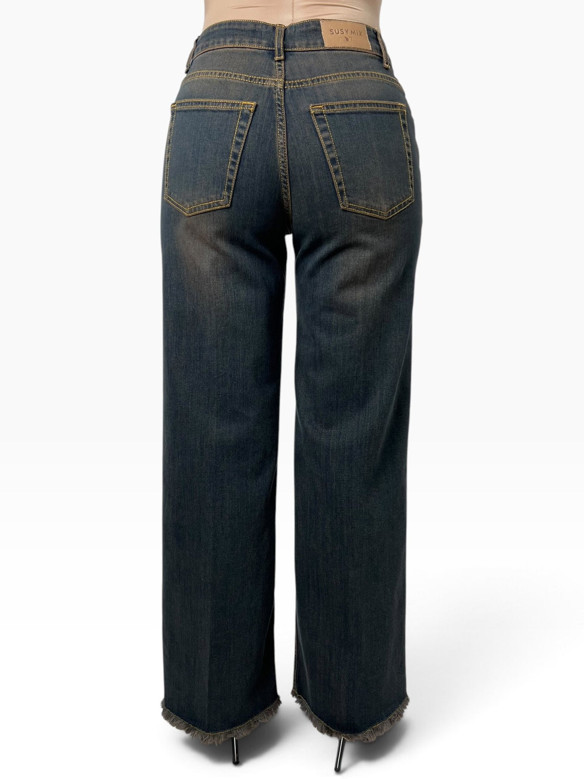 Jeans palazzo sfrangiati Donna  -  JELISAZ456