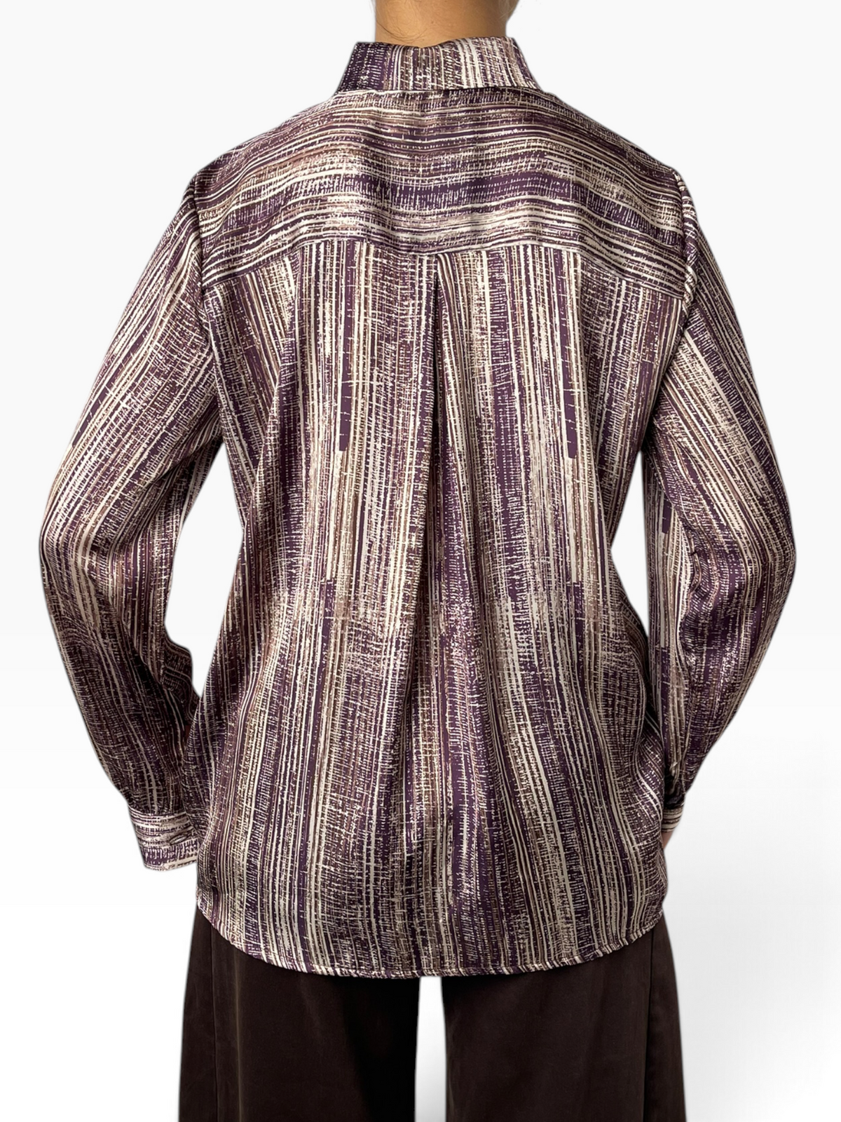 Camicia fantasia rigata effetto satinato Donna  -  867214EC