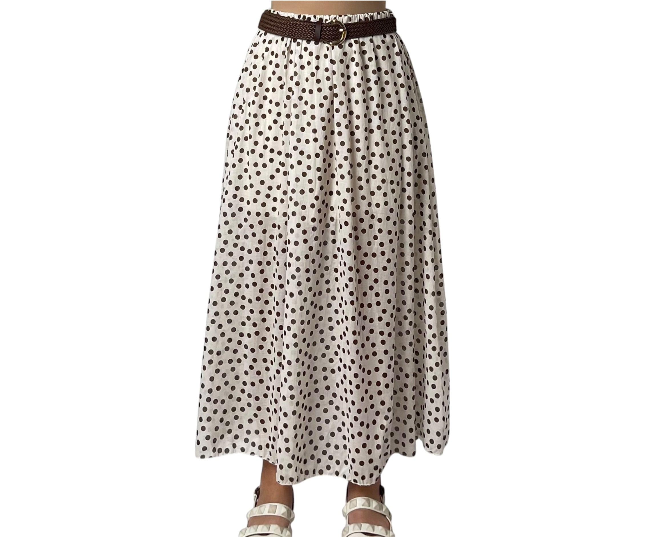 Gonna Lunga a Pois con Cintura Donna  -  15669EC