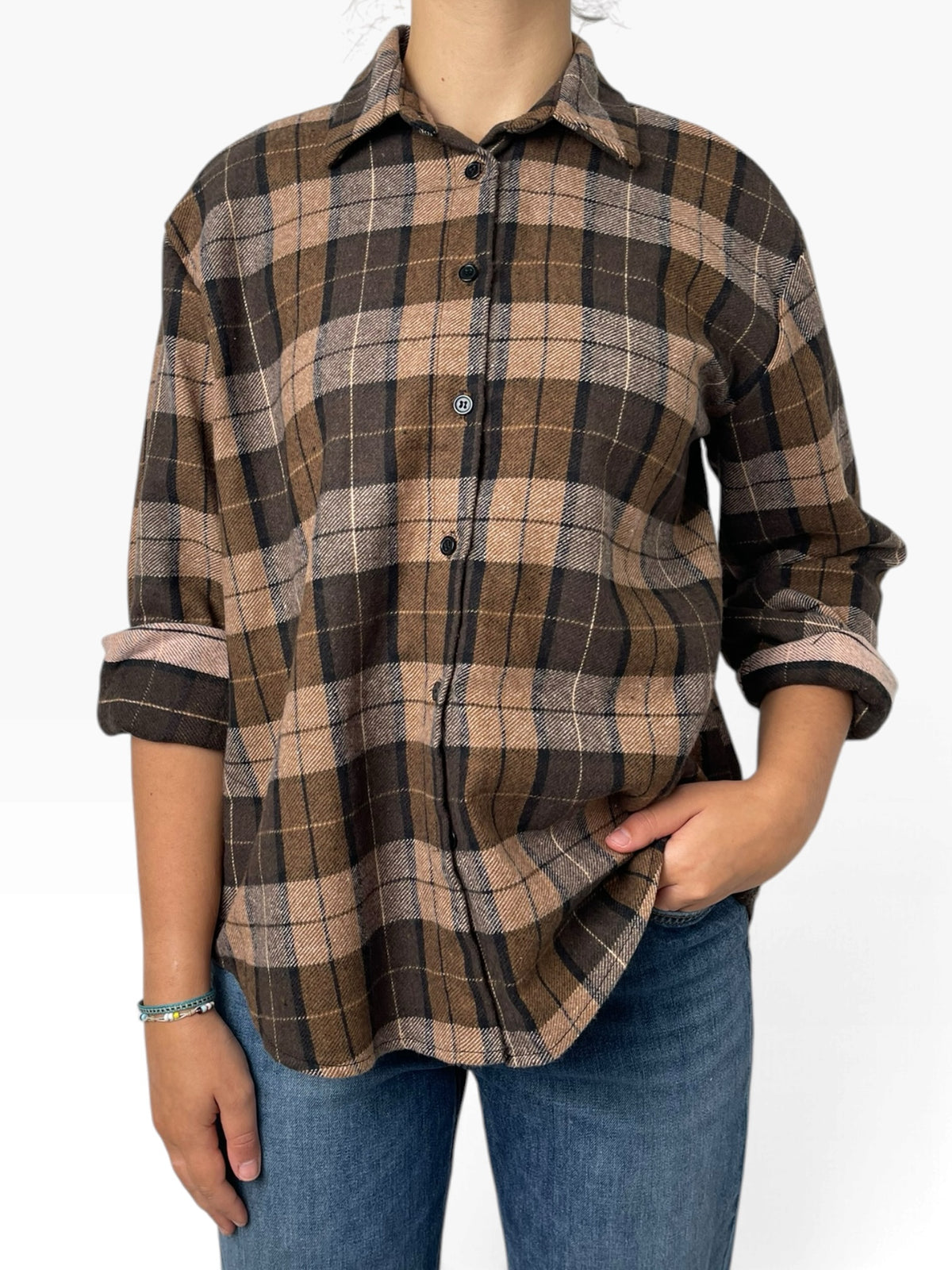 Camicia a quadri effetto flanella Donna  -  2368X
