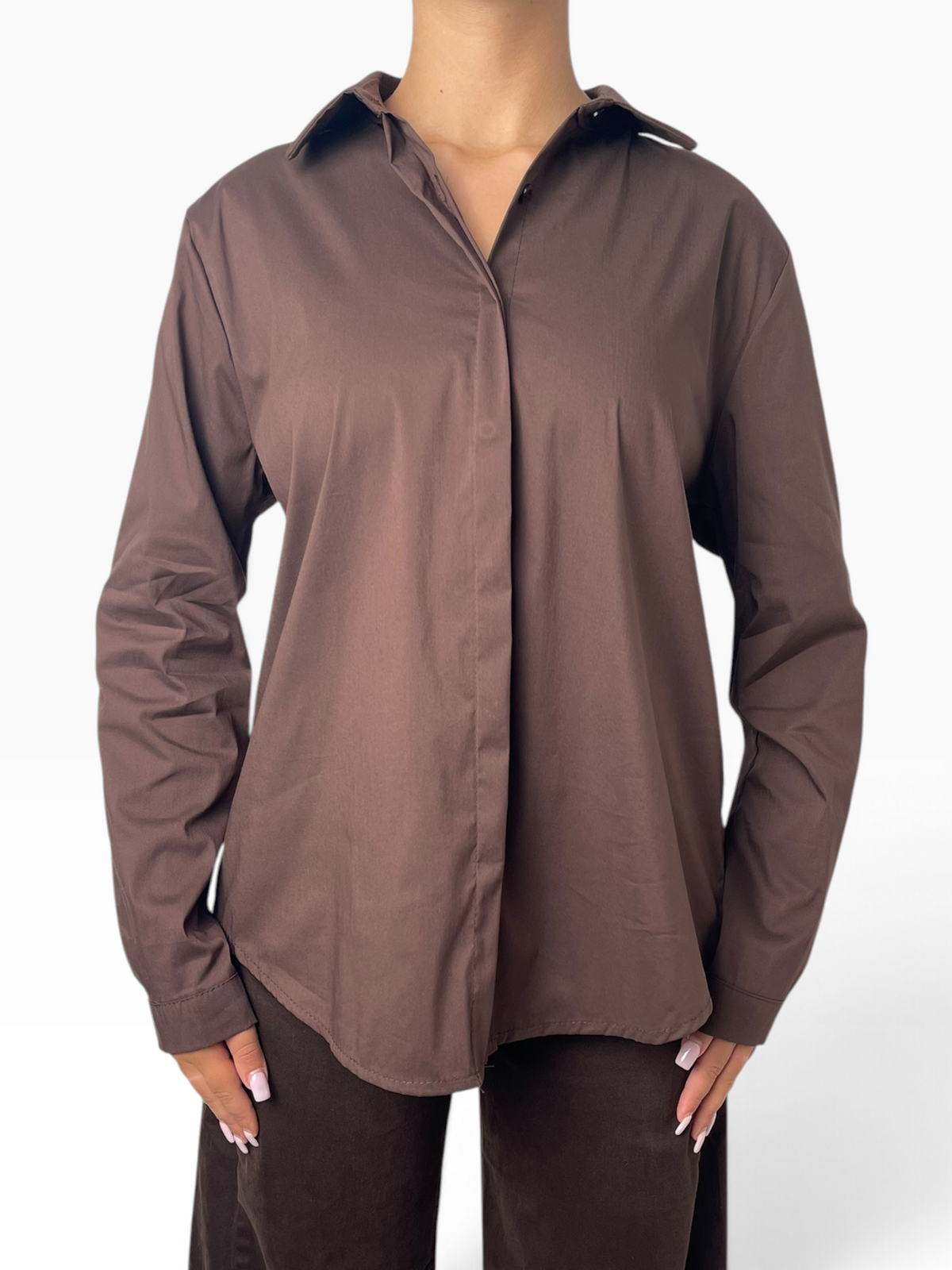 Camicia fluida in popeline di cotone Donna  -  3633KA