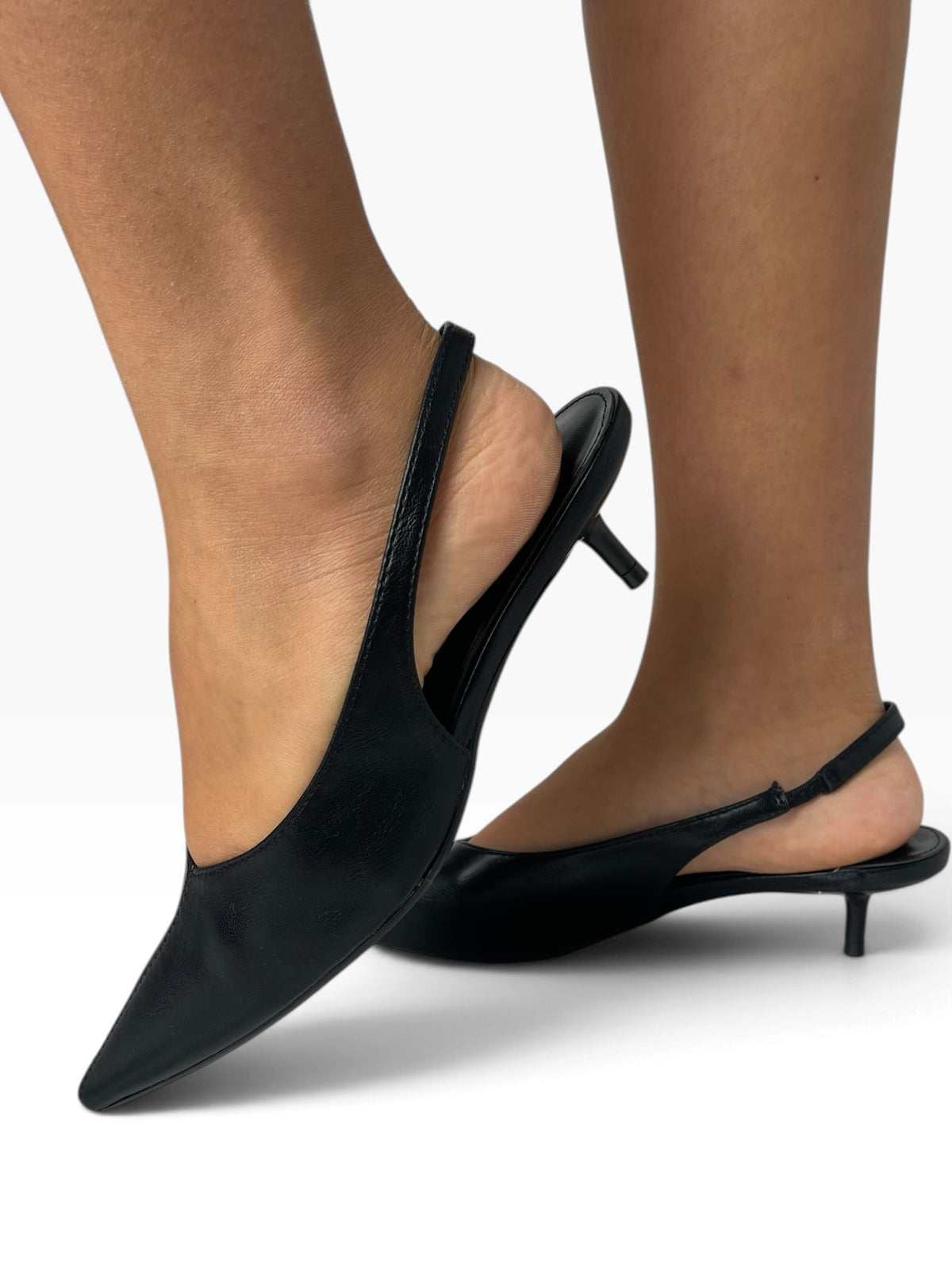 Slingback a punta tacco basso Donna  -  9865