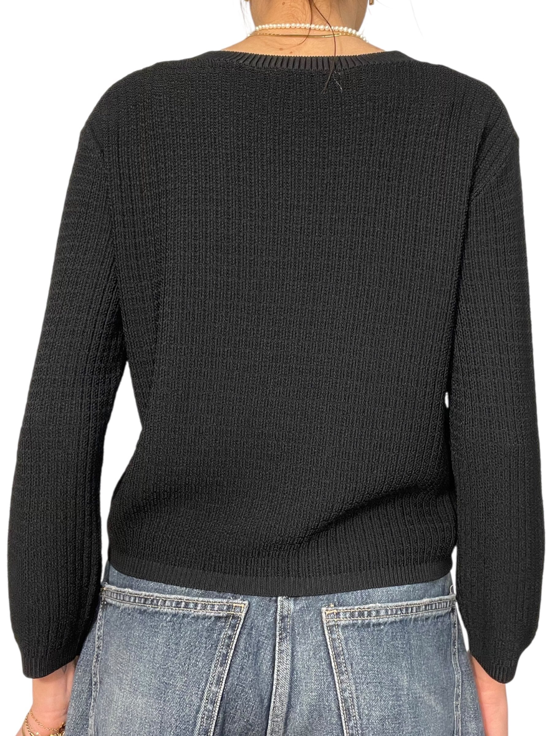 Maglione girocollo in maglia con tasche sul fronte Donna  -  12376KA