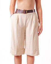 Shorts Vita Alta con Cintura Donna  -  23361CL