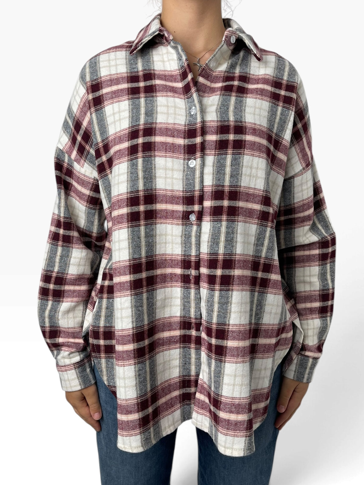 Camicia a quadri in flanella morbida Donna  -  17735KA