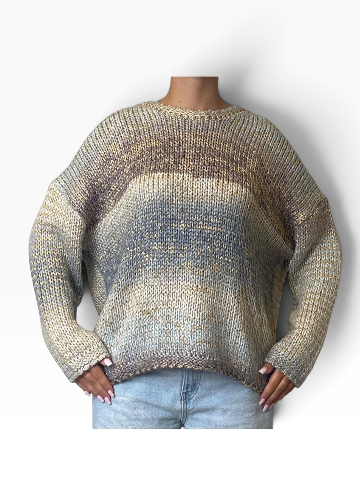 Maglia oversize sfumata filato lurex Donna  -  25542EC