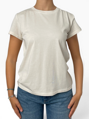 T-shirt basic girocollo in cotone Donna  -  SH004396