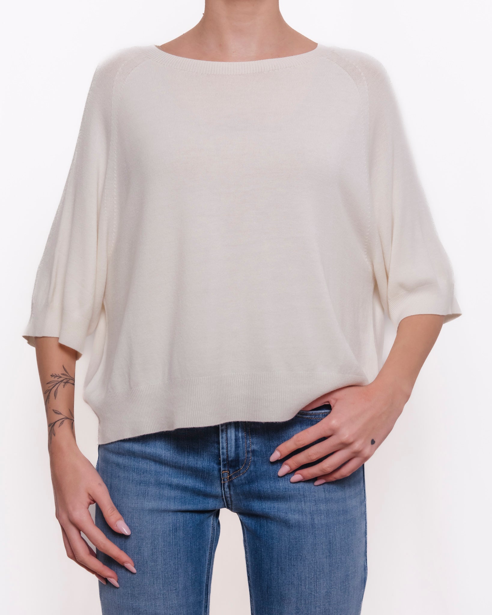 Maglia girocollo maniche a pipistrello Donna  -  2AB2043
