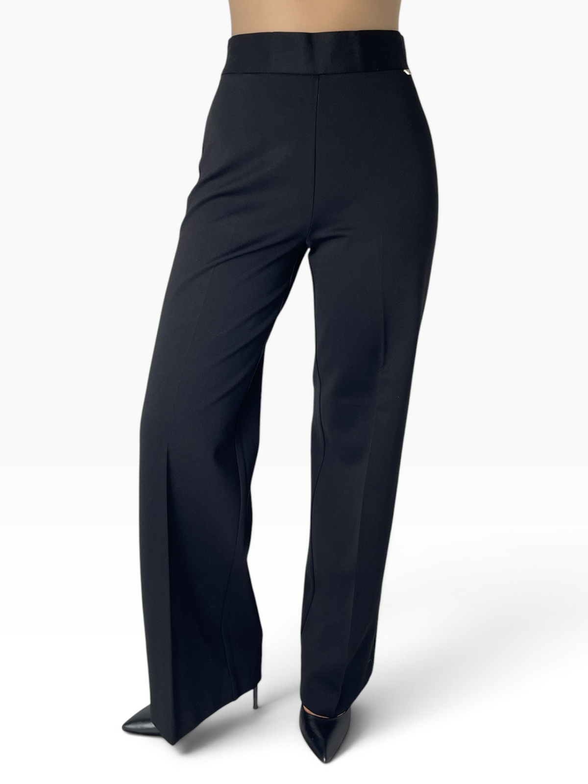 Pantalone palazzo vita alta elasticizzata Donna  -  MW2650104
