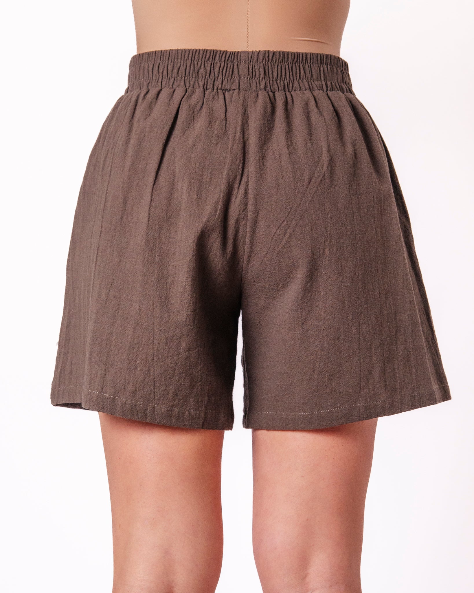 Shorts in Lino con Inserto Traforato Donna  -  4842574