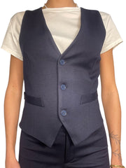 Gilet sartoriale bottoni scollo a V Donna  -  TAB0232