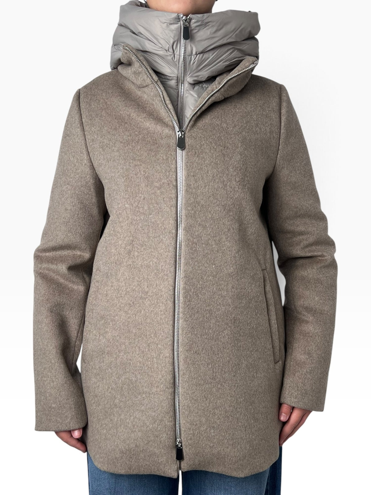 Cappotto con pettorina trapuntata Donna  -  P175