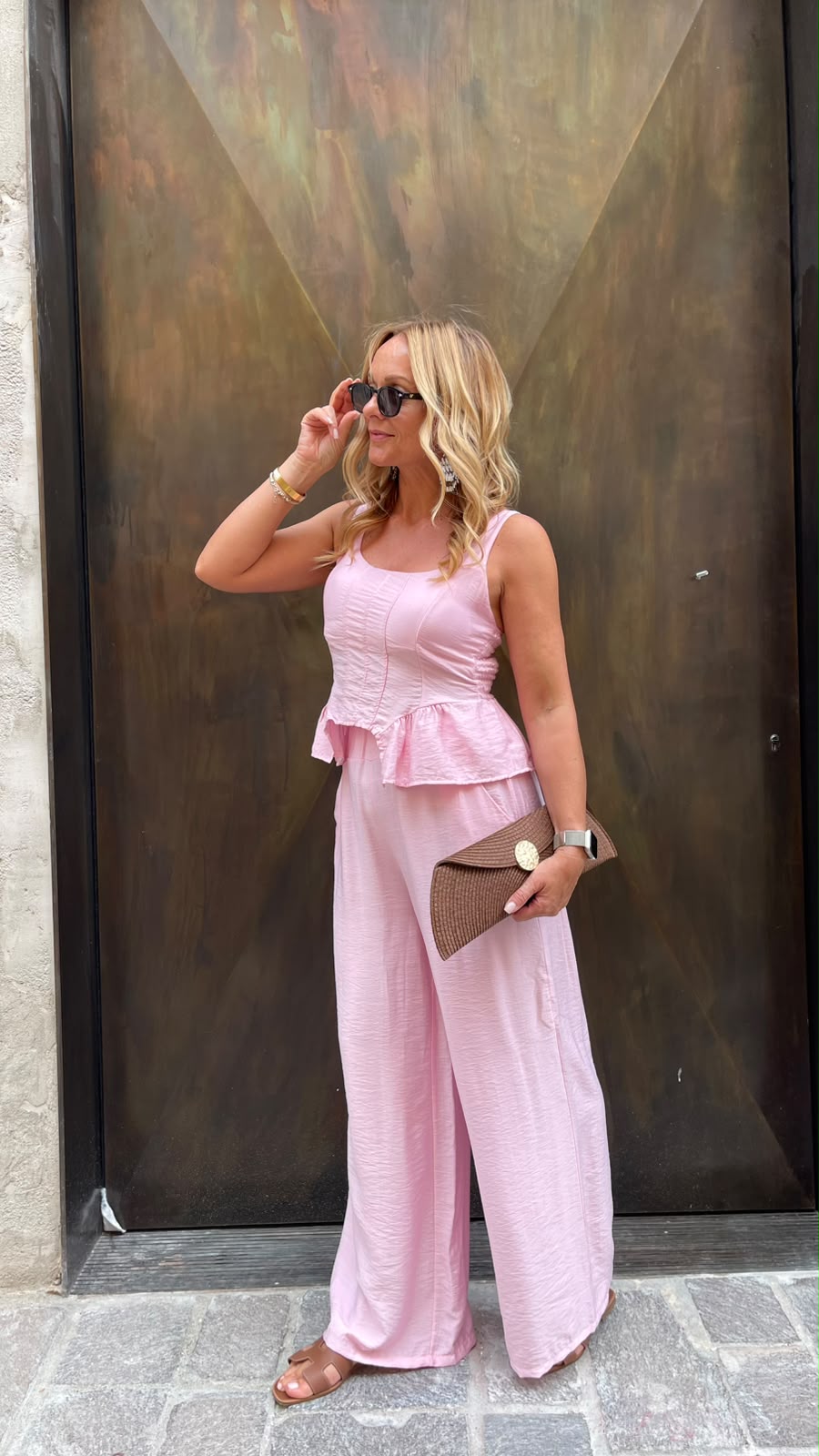 Completo Top Corsetto e Pantalone a Palazzo Donna  -  51776BO