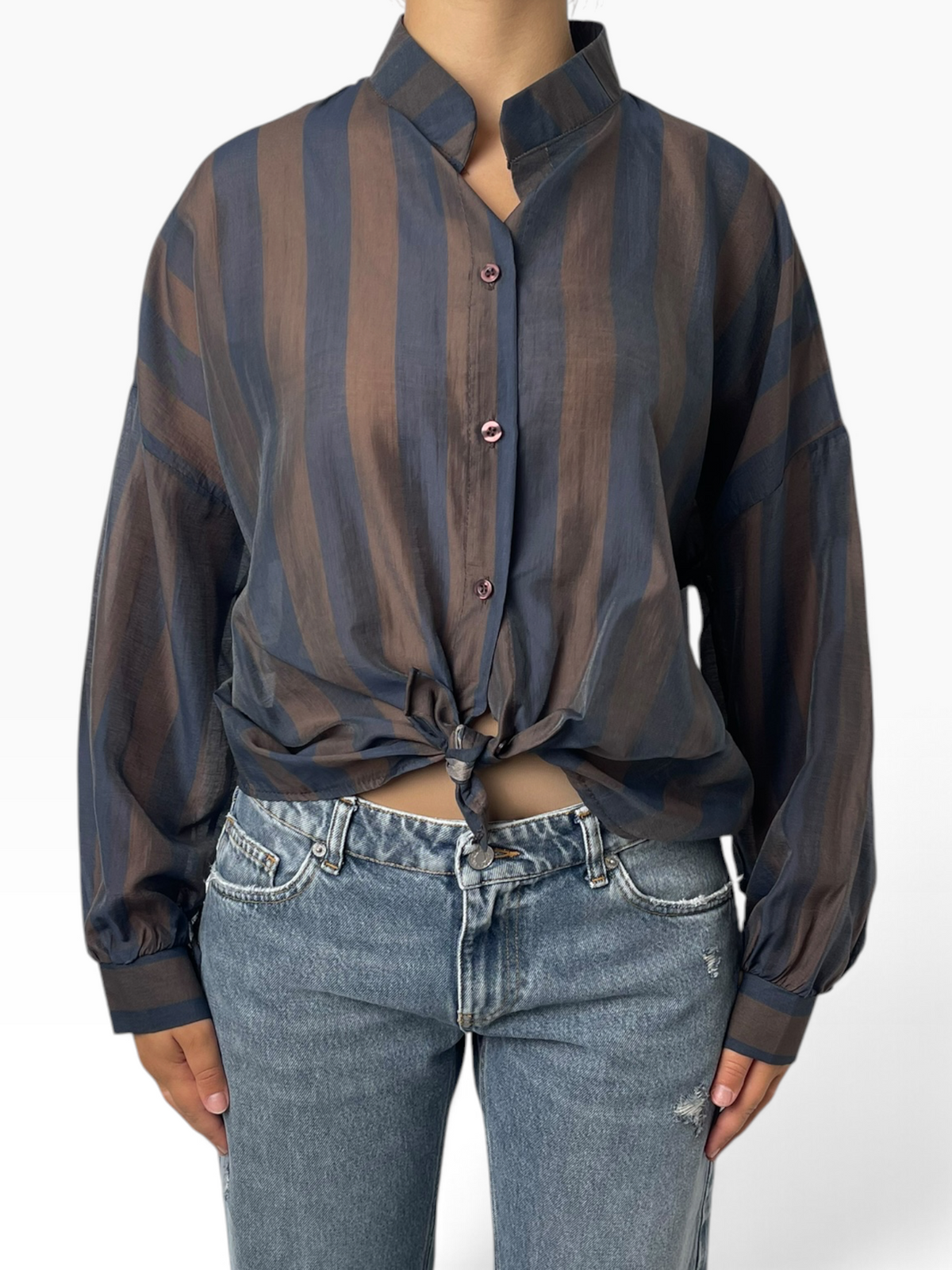 Camicia fluida a righe larghe Donna  -  6300V