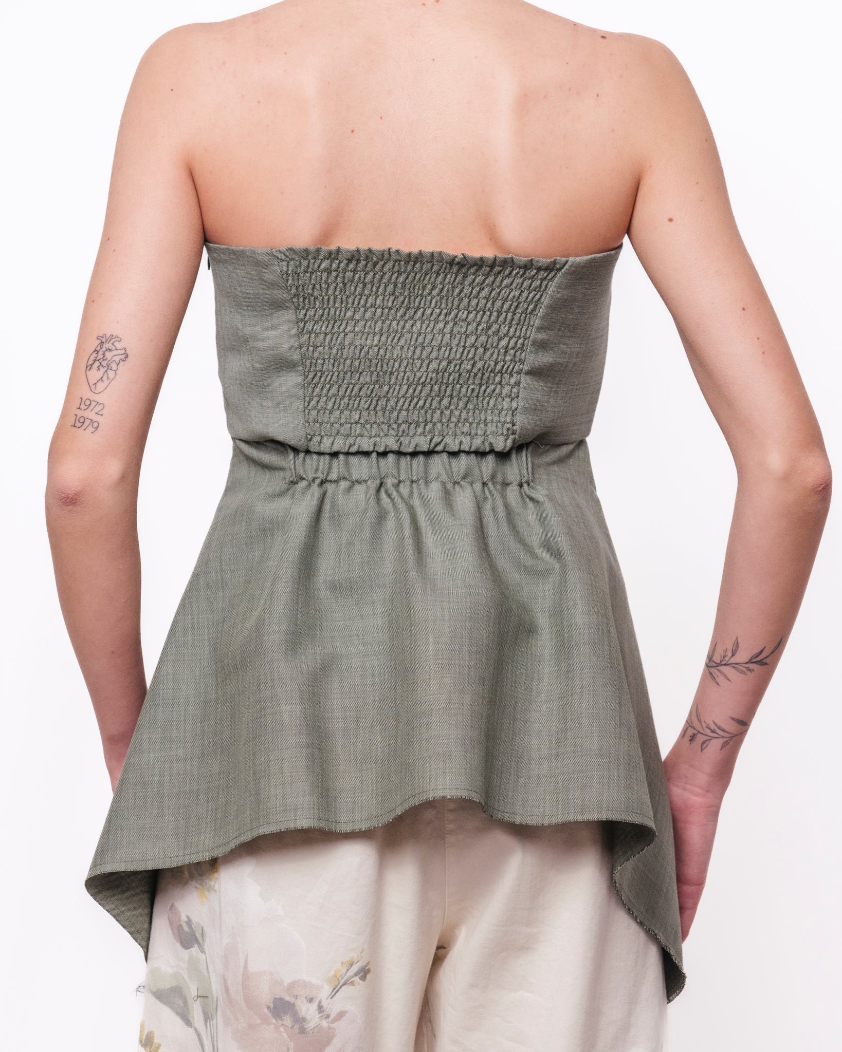 Top bustier svasato orlo asimmetrico Donna  -  TAB0091