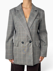 Blazer doppiopetto in tessuto principe di Galles Donna  -  19962KA