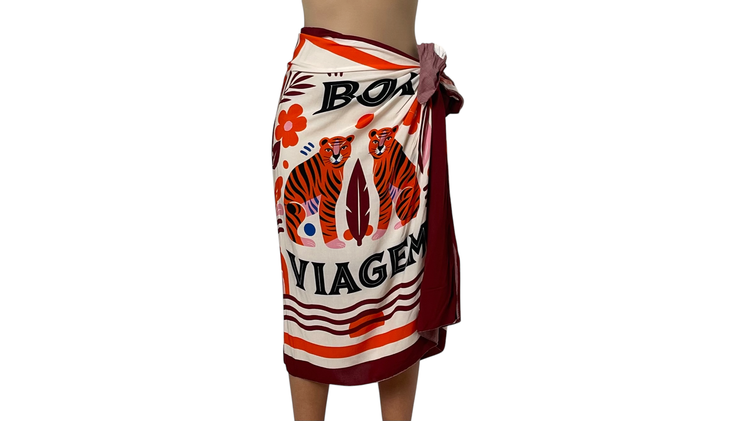 Gonna Pareo Stampata con Nodo Laterale Donna  -  5188R