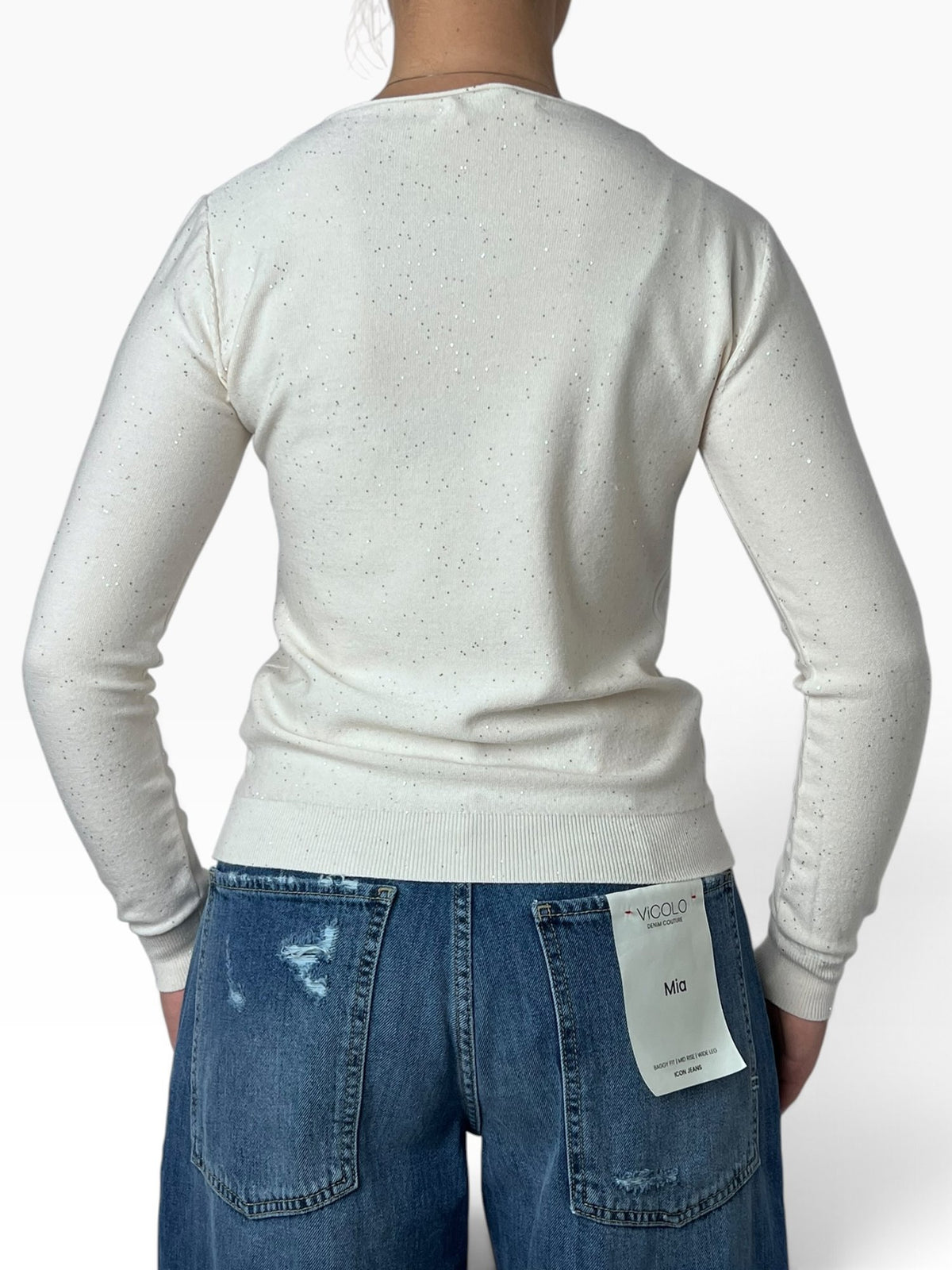 Maglia fine con lurex Donna  -  ALF8049