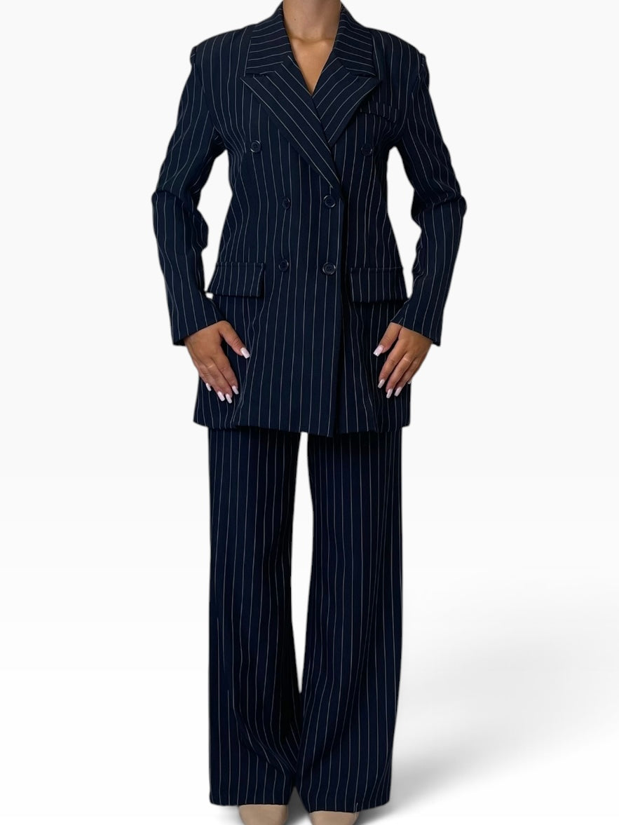Completo gessato doppiopetto gamba larga Donna  -  783/785BO