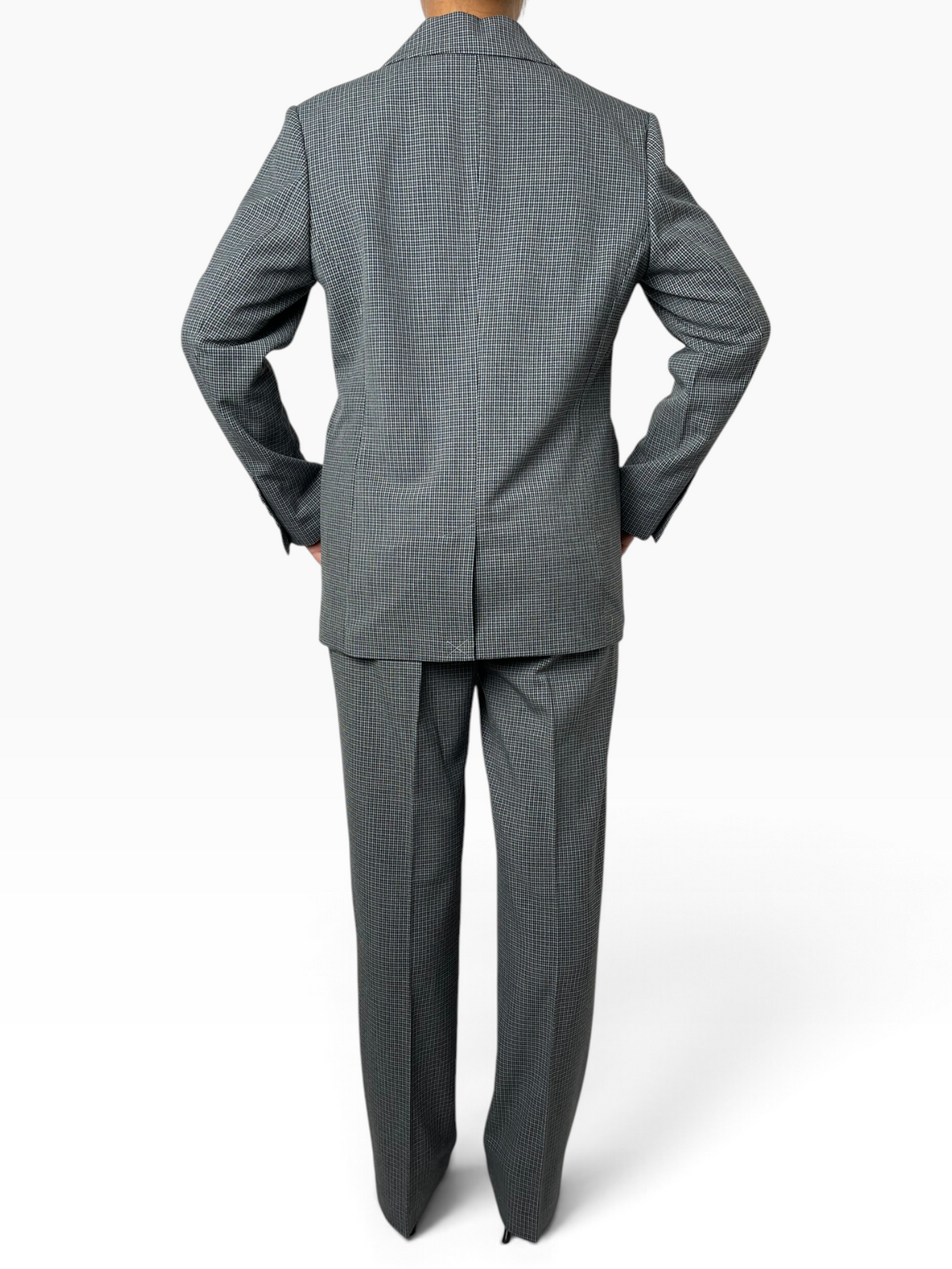 Completo blazer microfantasia pantalone palazzo Donna  -  MW2660003