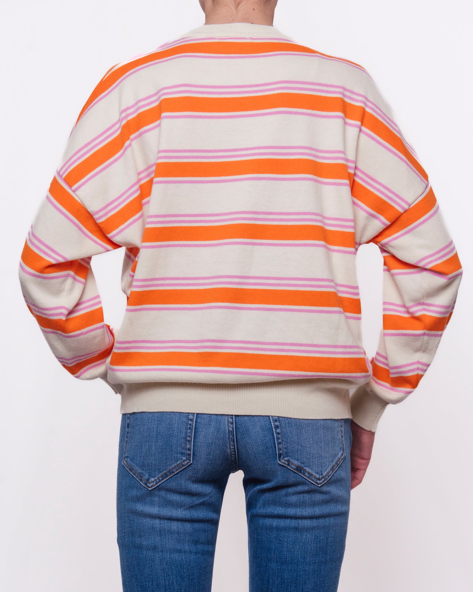 Maglia polo oversize a righe orizzontali Donna  -  2AB2138