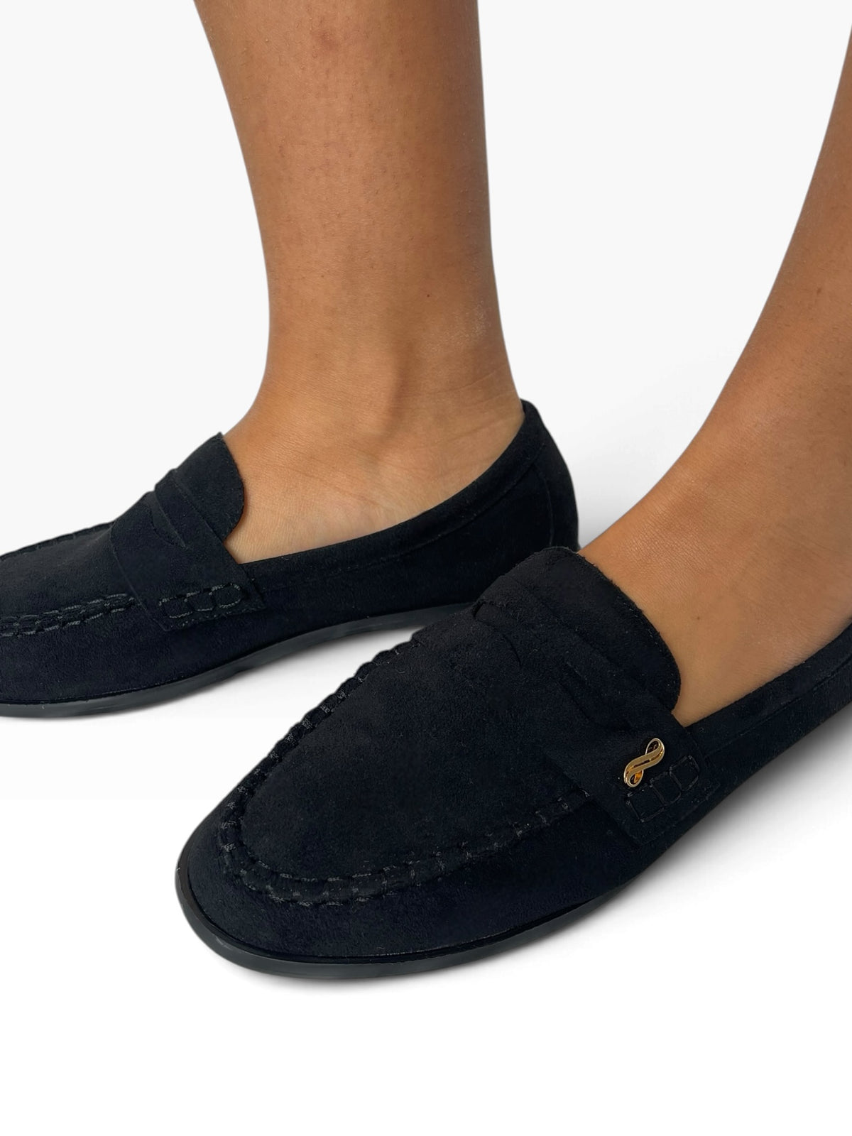 Mocassino scamosciato con impunture Donna  -  G523