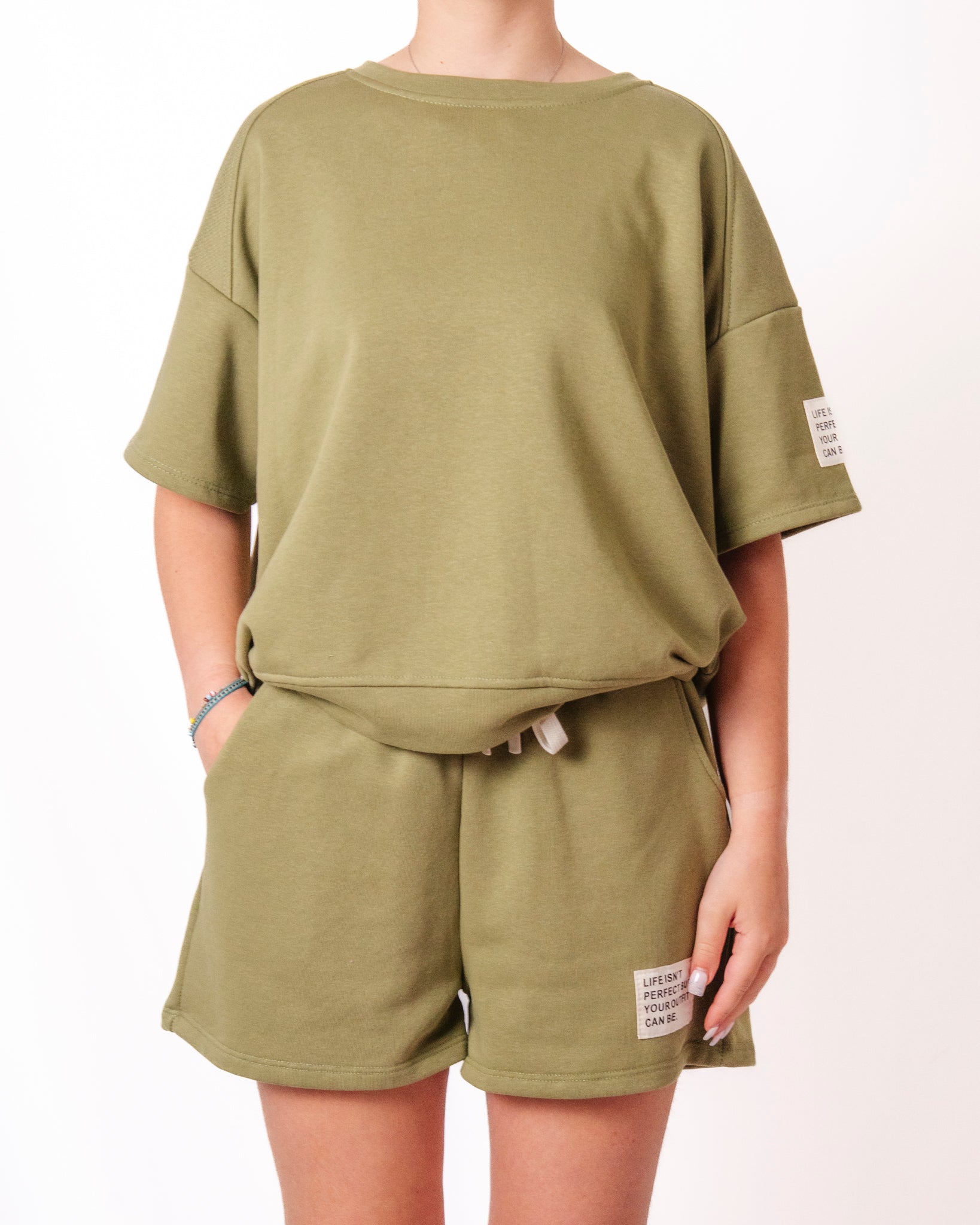 Coordinato Santorini t-shirt e shorts in felpa Donna  -  50901/50910V