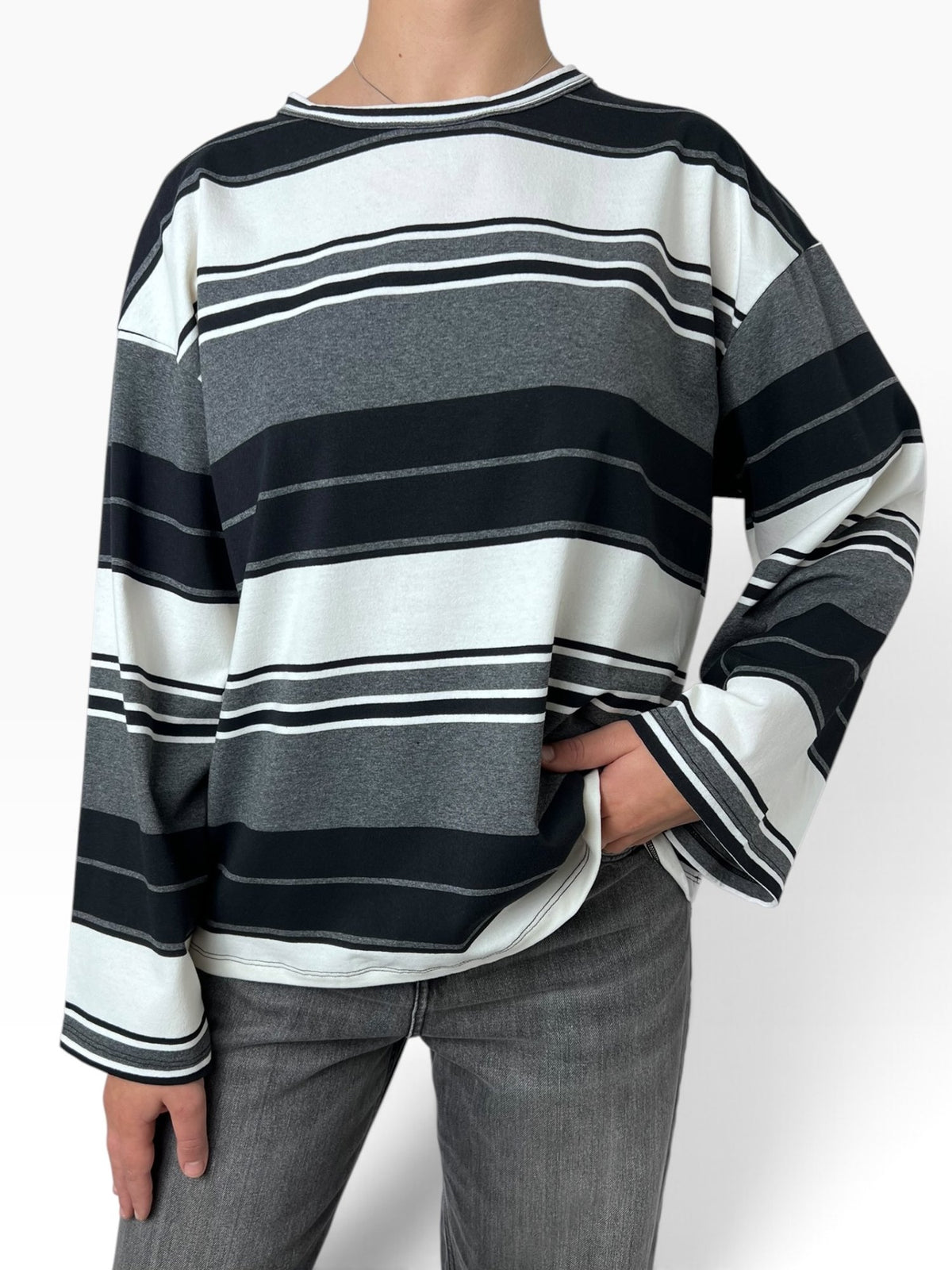 Maglia a righe oversize Donna  -  UAC0092