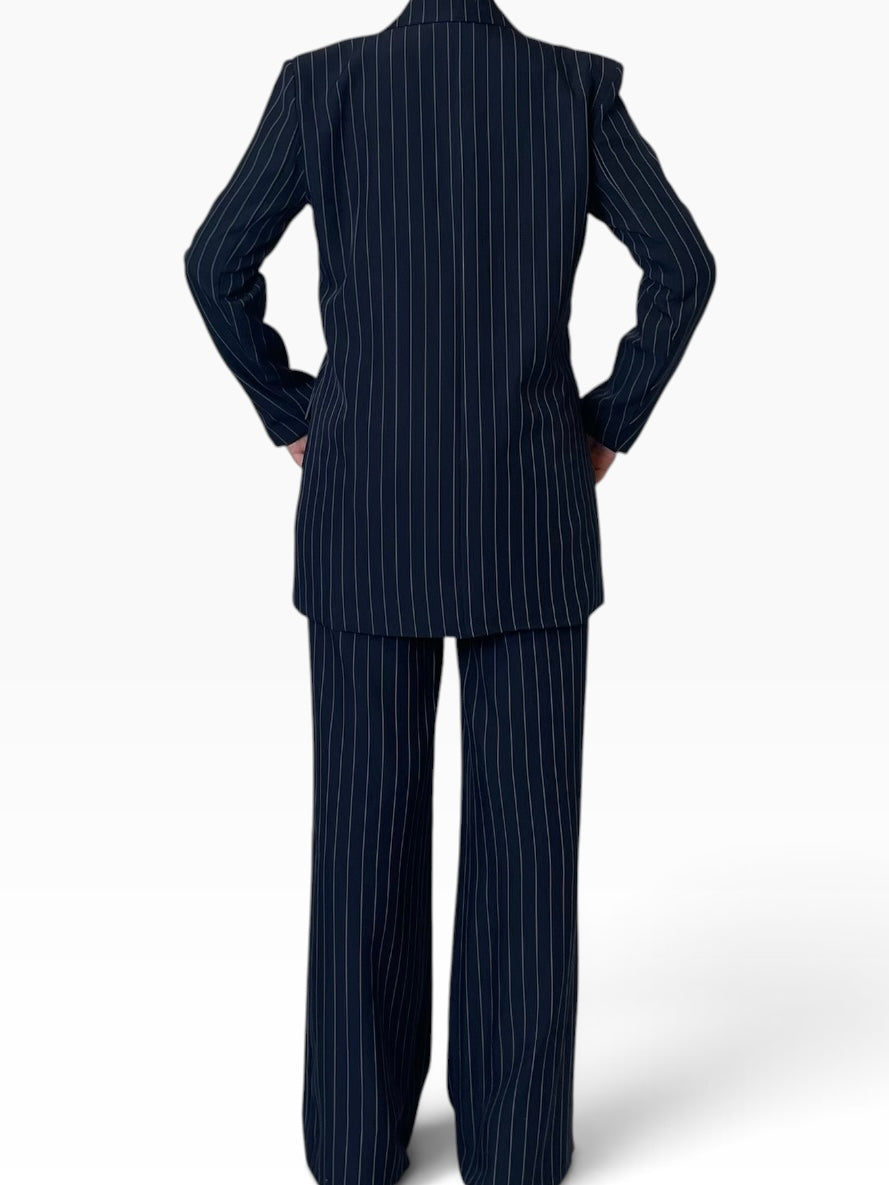 Completo gessato doppiopetto gamba larga Donna  -  783/785BO