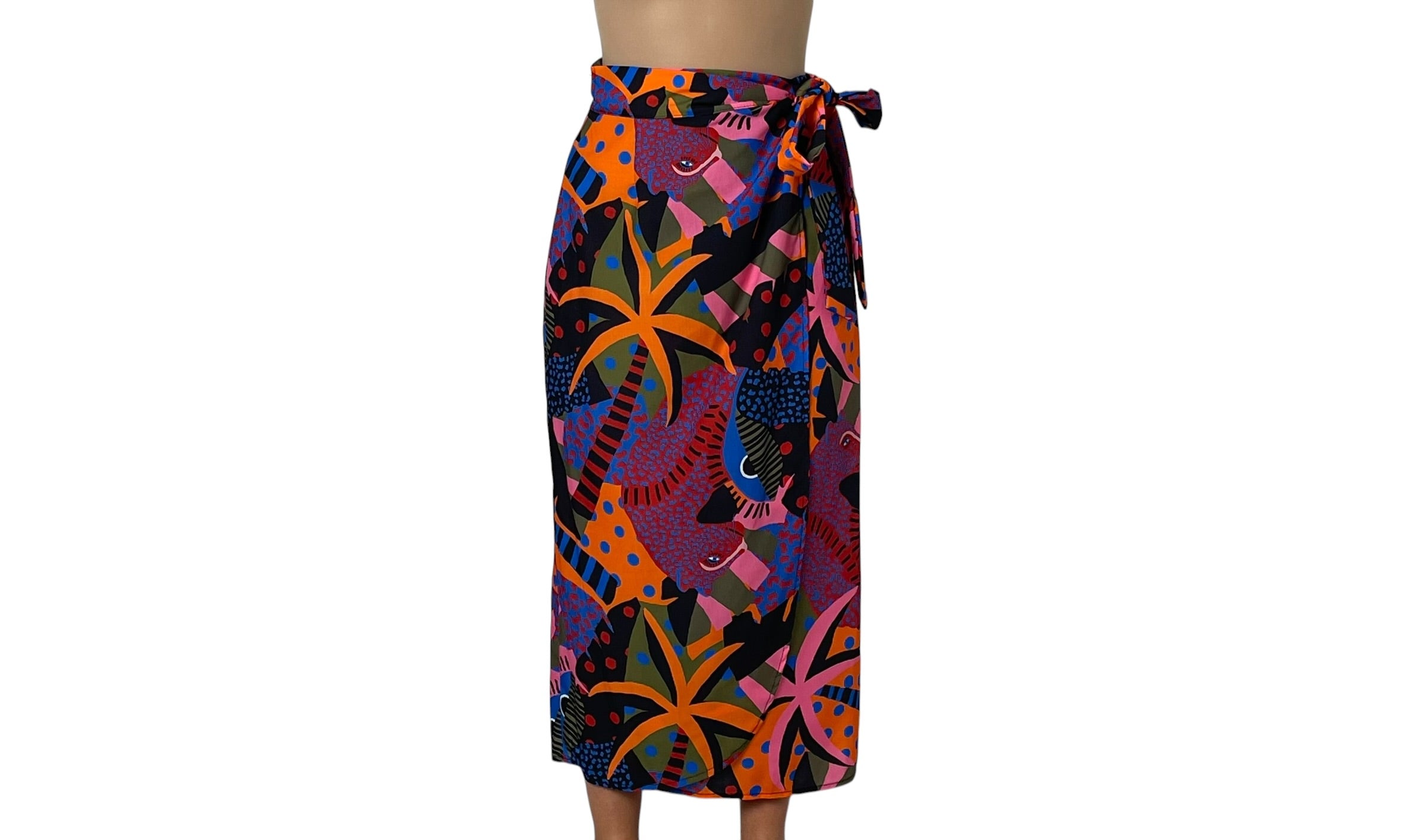 Gonna Pareo Stampata con Nodo Laterale Donna  -  11816-6