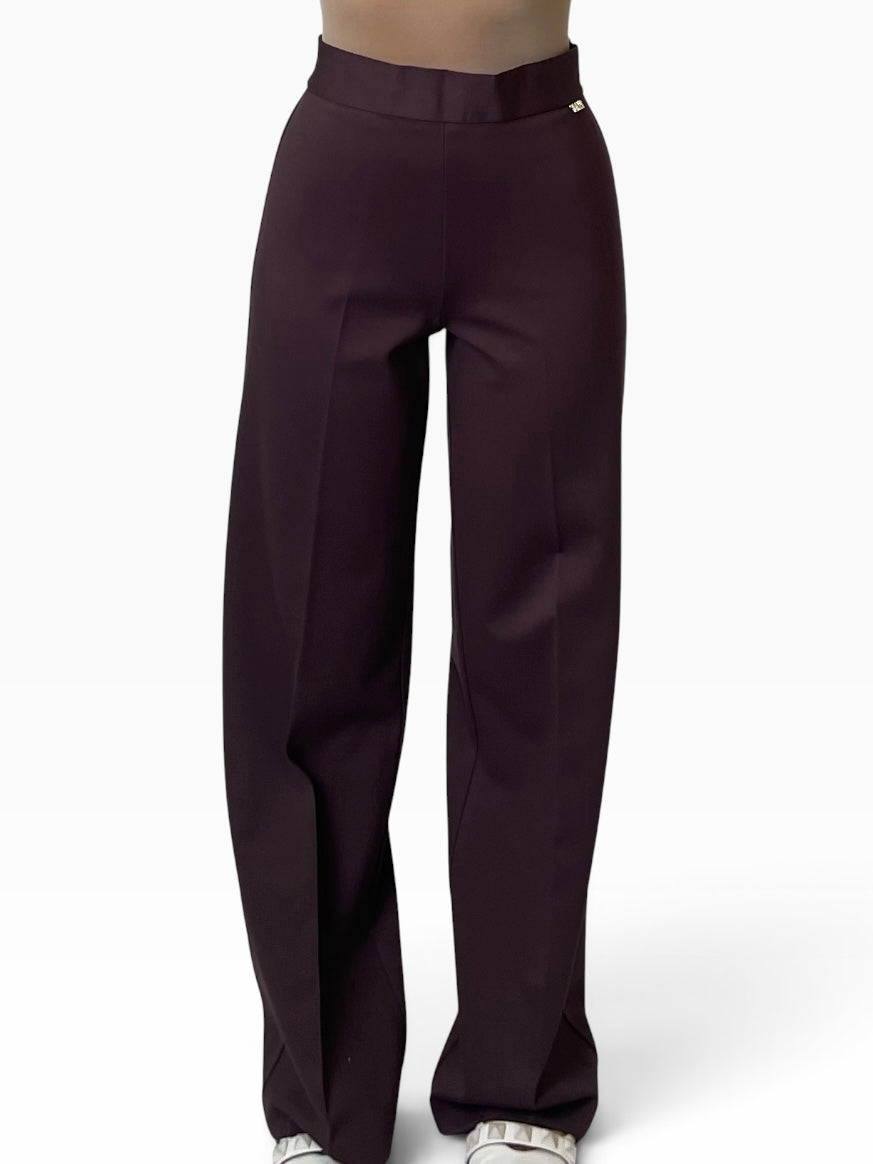 Pantalone palazzo vita alta elasticizzata Donna  -  MW2650104