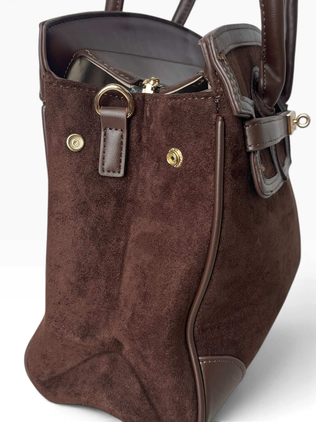 Borsa a mano scamosciata strutturata Donna  -  A9940-367
