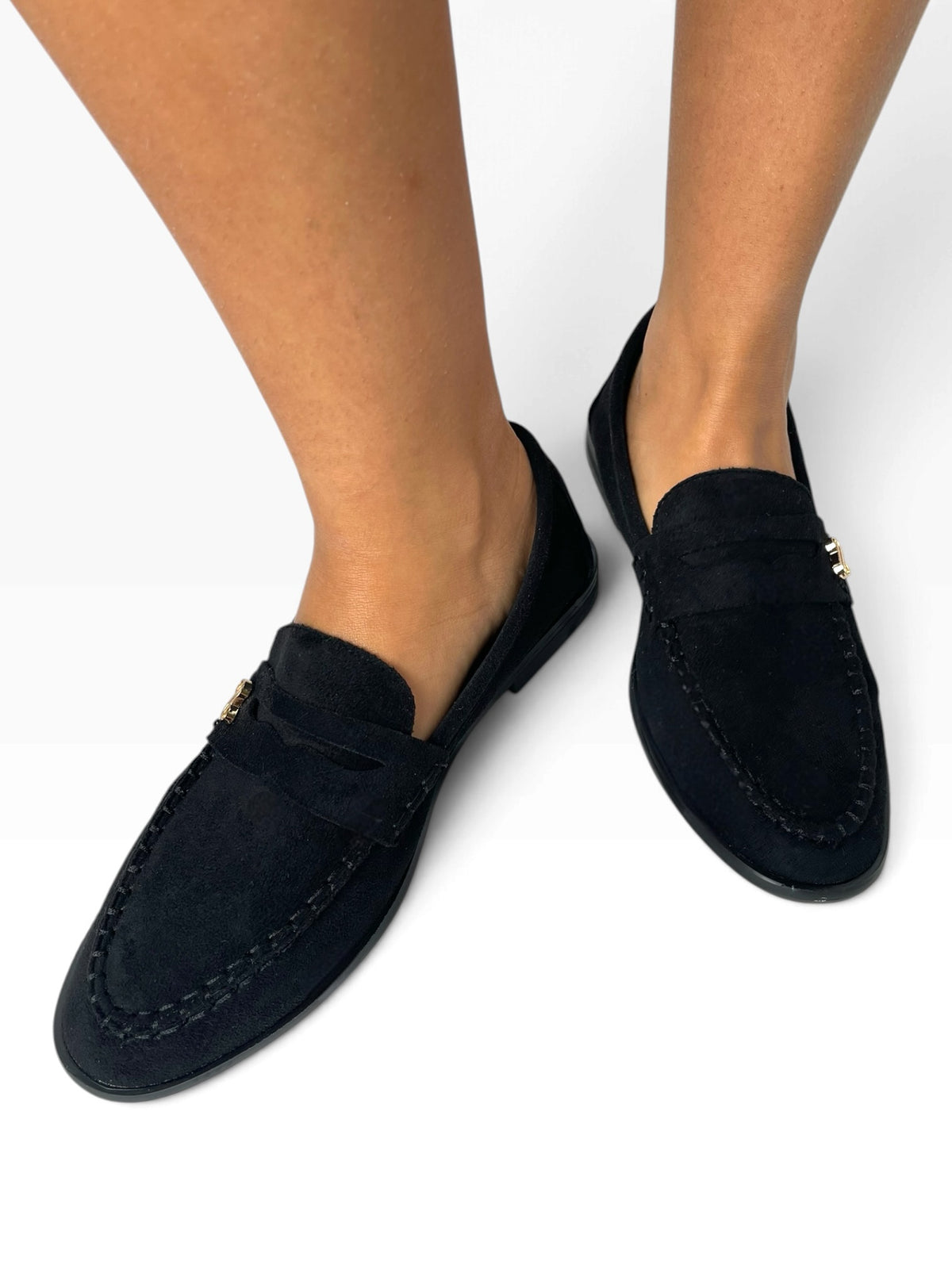 Mocassino scamosciato con impunture Donna  -  G523