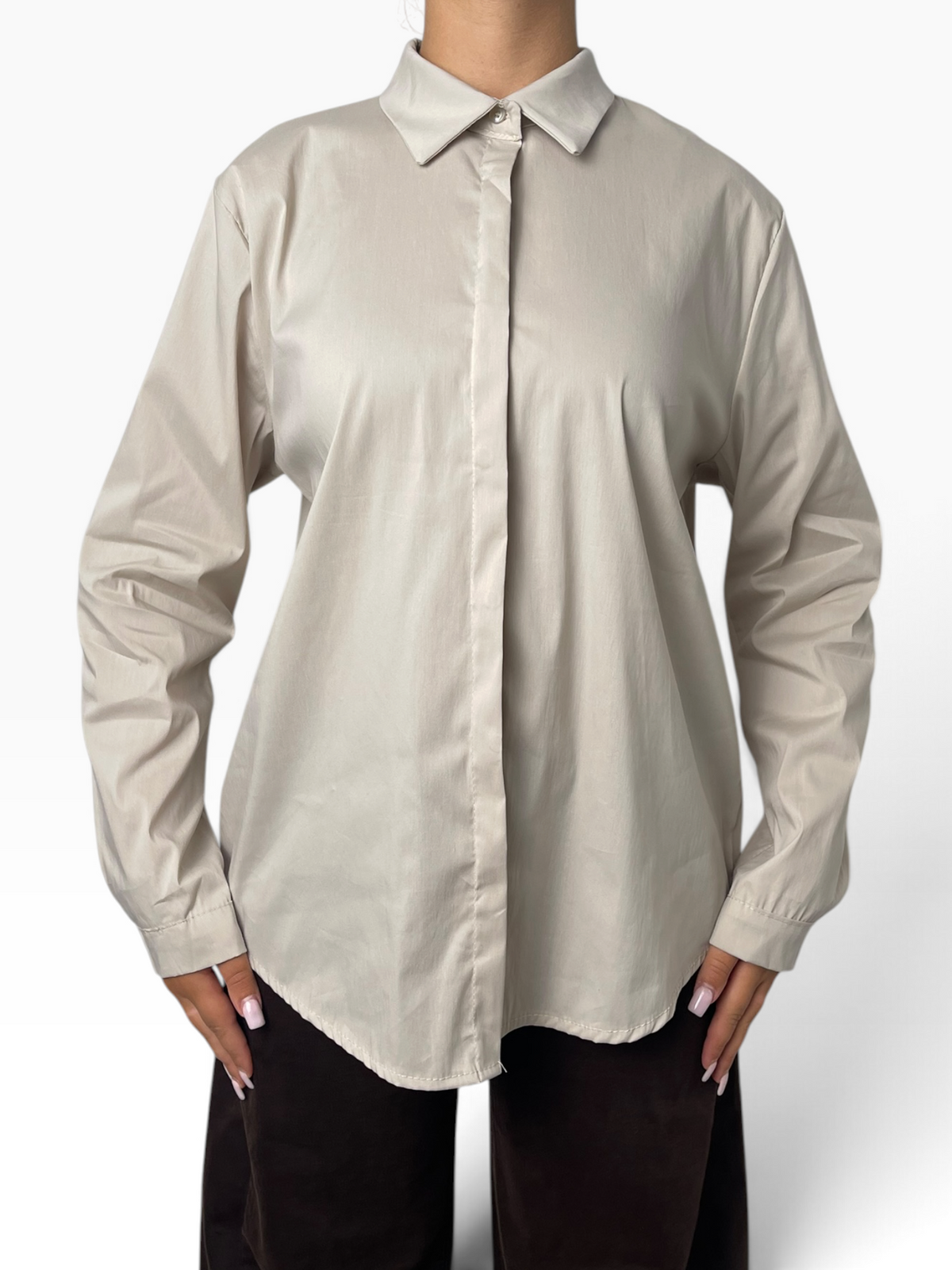 Camicia fluida in popeline di cotone Donna  -  3633KA