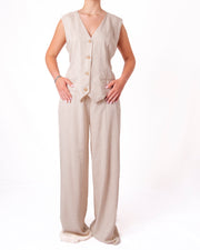 Completo in Lino con Gilet e Pantalone Donna  -  26283/26116