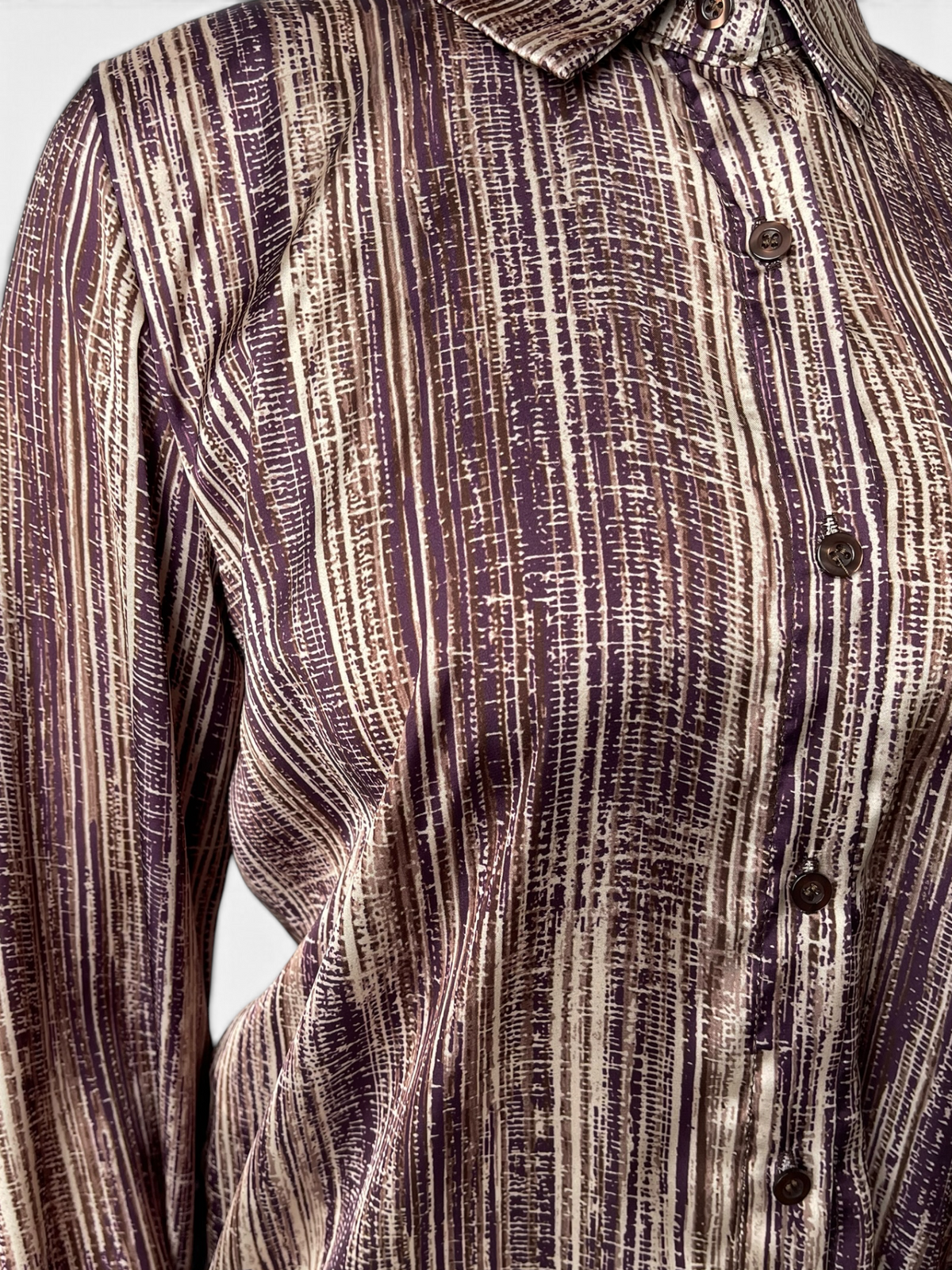 Camicia fantasia rigata effetto satinato Donna  -  867214EC