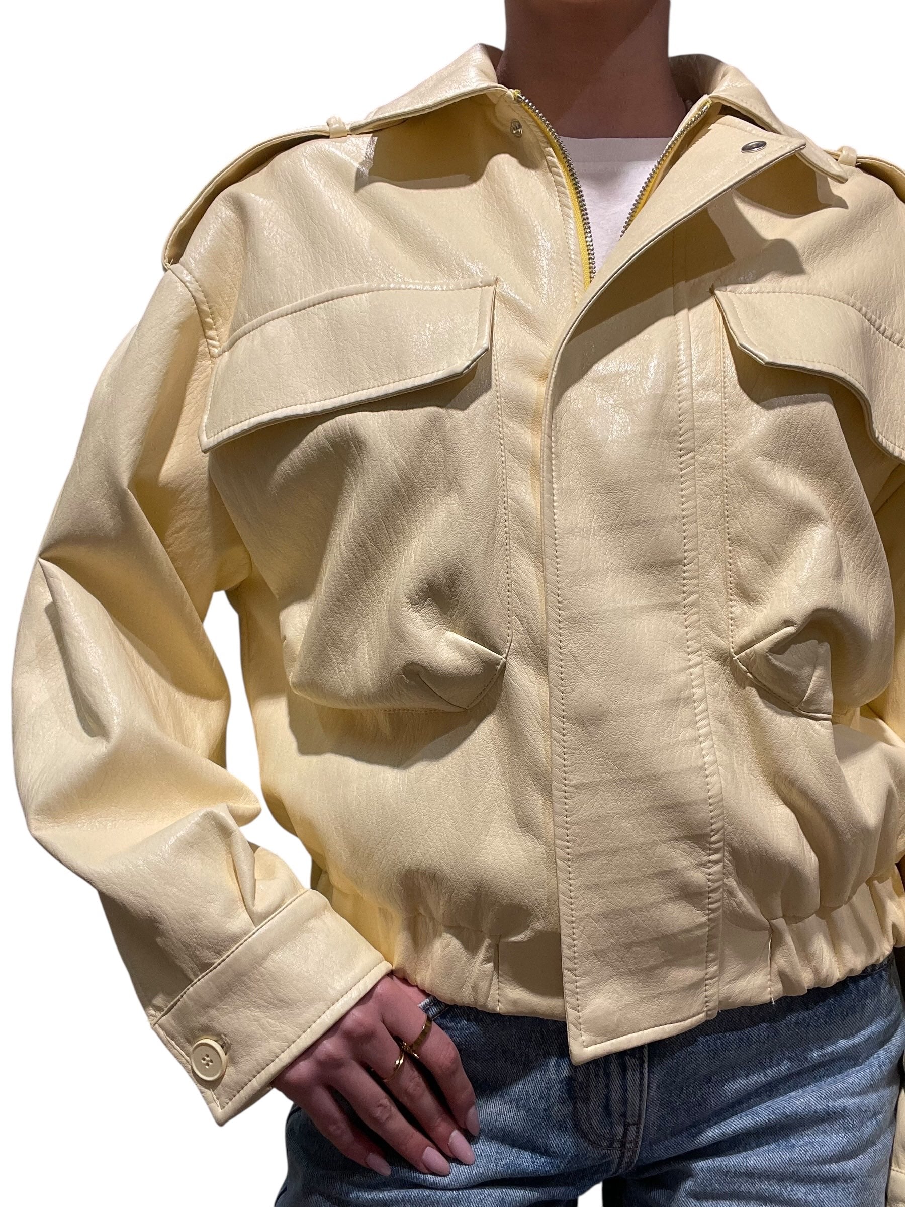 Giacca con zip e tasche sul petto Donna  -  TAB0358