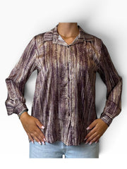 Camicia fantasia rigata effetto satinato Donna  -  867214EC