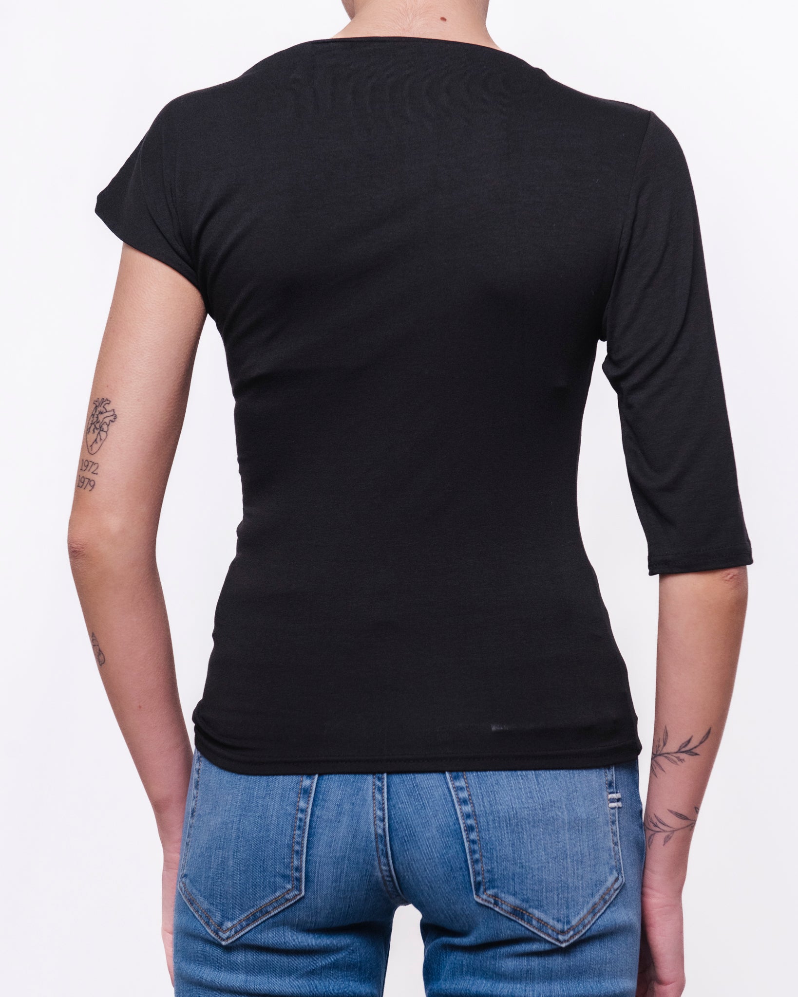 Top Asimmetrico Monospalla con Dettaglio Dorato Donna  -  BO5112
