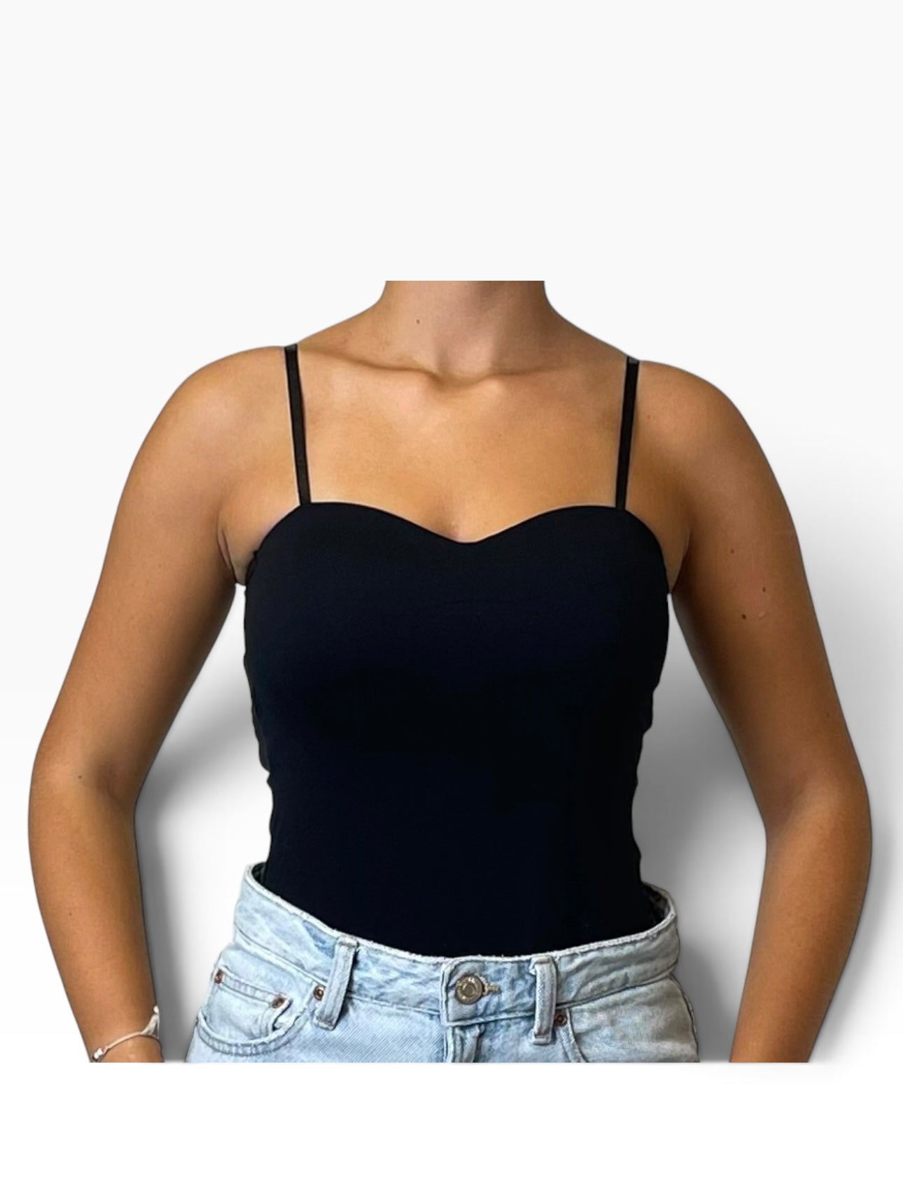 Top scollo cuore spalline regolabili Donna  -  7883BO