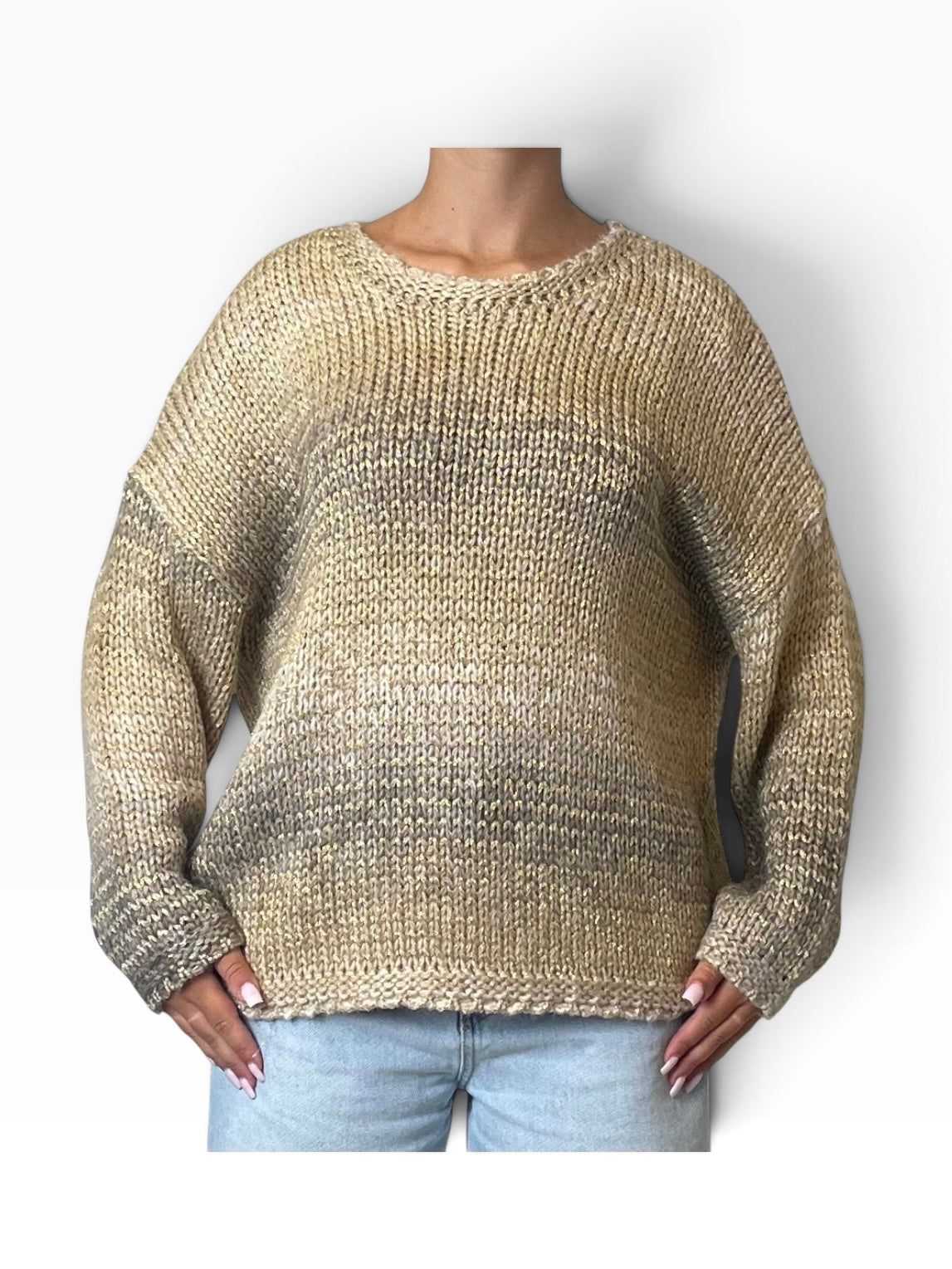 Maglia oversize sfumata filato lurex Donna  -  25542EC