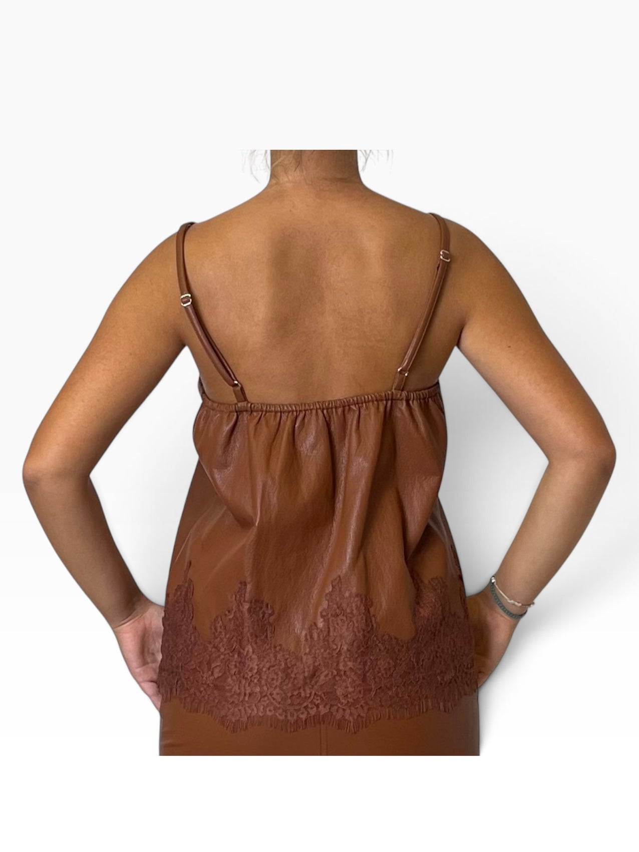 Top lingerie effetto pelle pizzo Donna  -  2159CI