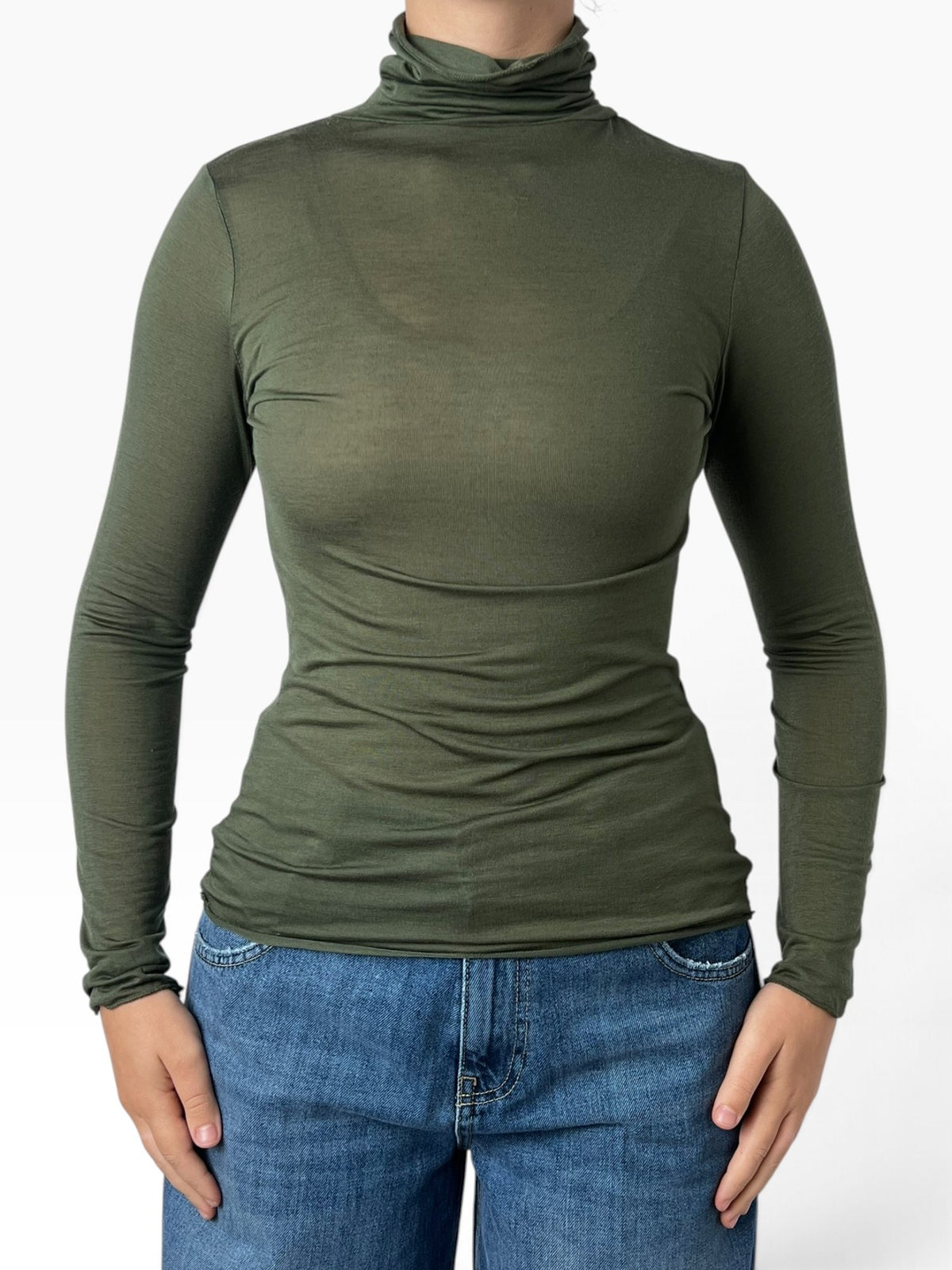 Maglia dolcevita velata aderente Donna  -  723643KA