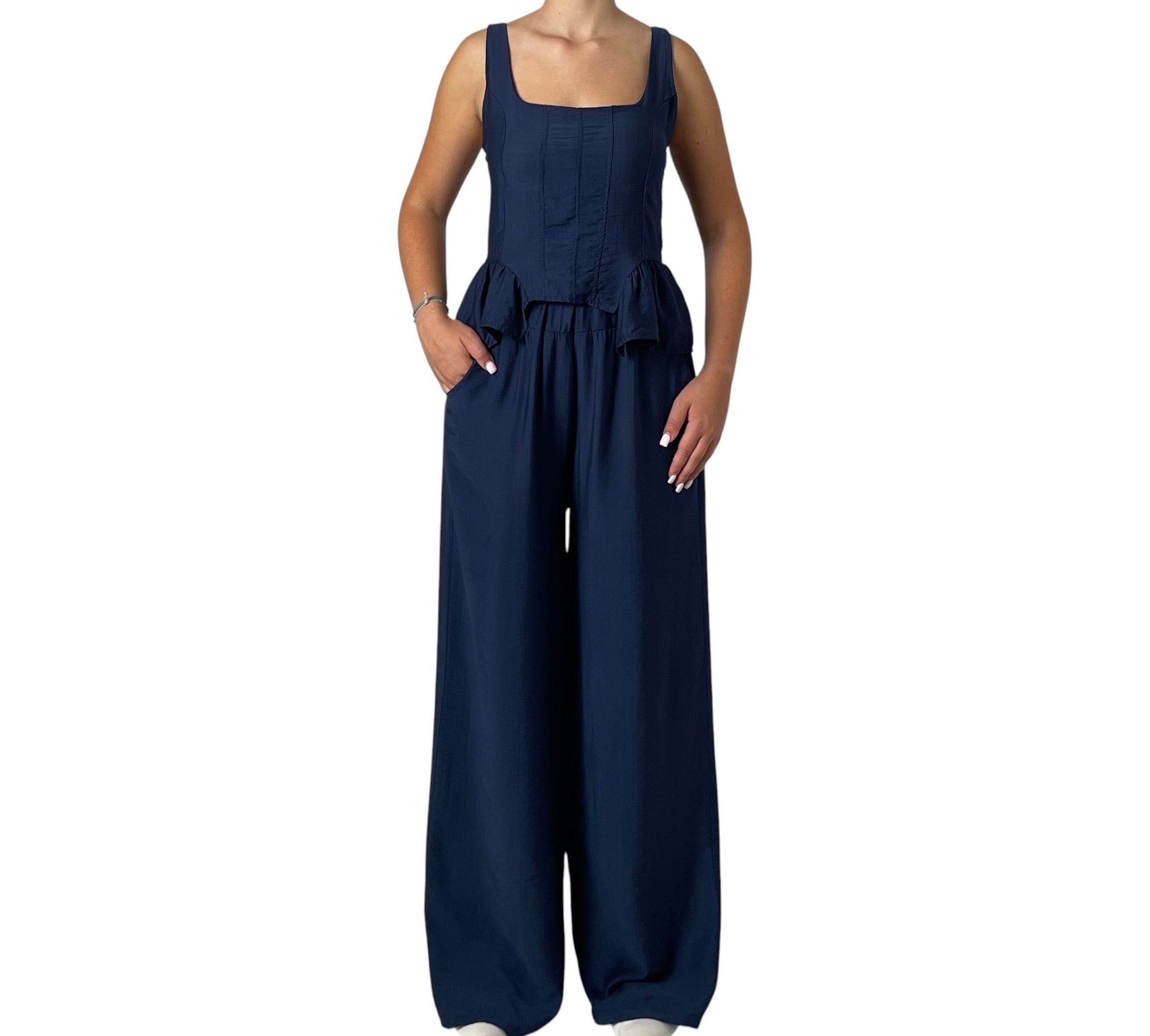 Completo Top Corsetto e Pantalone a Palazzo Donna  -  51776BO
