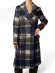 Cappotto doppiopetto a quadri Donna  -  7316CI