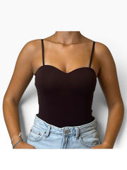 Top scollo cuore spalline regolabili Donna  -  7883BO