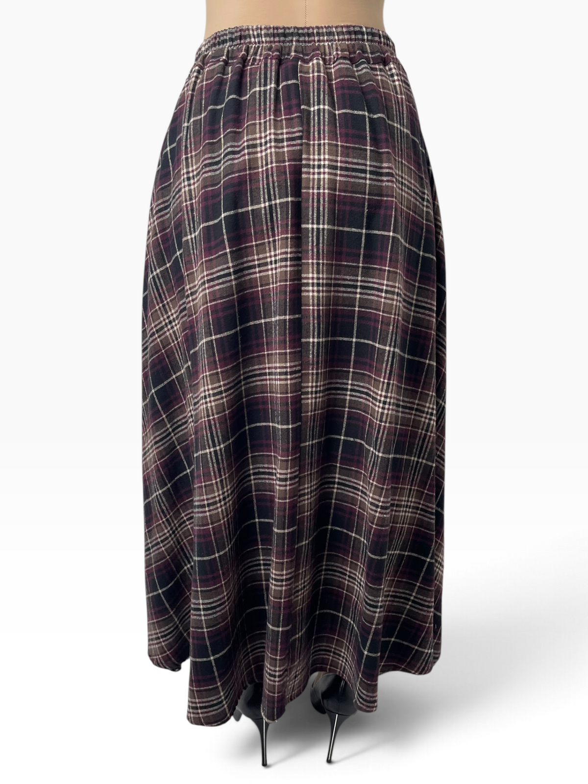 Gonna lunga svasata in flanella Donna  -  26641Q1