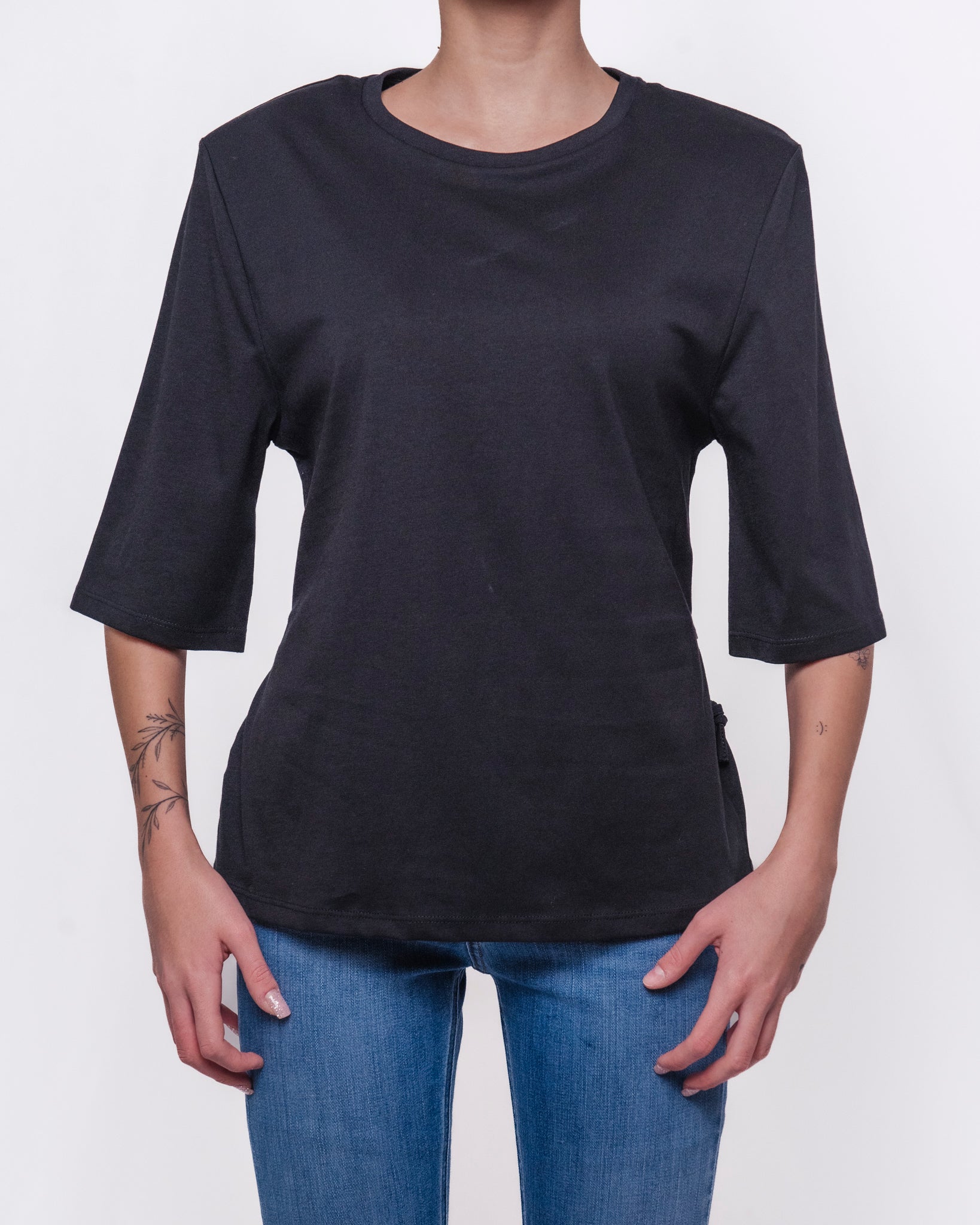 T-shirt Manica Tre Quarti con Lacci sul Retro Donna  -  VAB0192