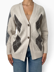 Cardigan morbido a rombi Donna  -  MW2600103