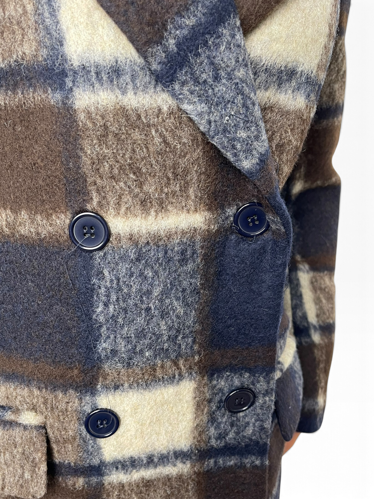 Cappotto doppiopetto a quadri Donna  -  7316CI